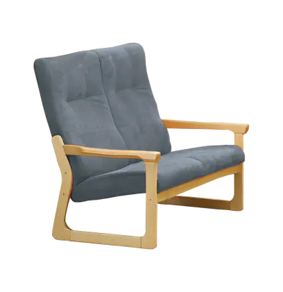 BE - 2 dvojkřeslo, koženka OTO SA 2 - koženka tmavě šedá